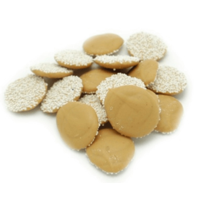 Asher Peanut Butter Nonpareils with White Seeds 8lb