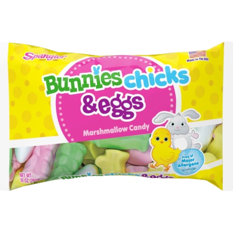 Bunnies Chicks & Eggs Marshmallow Candy