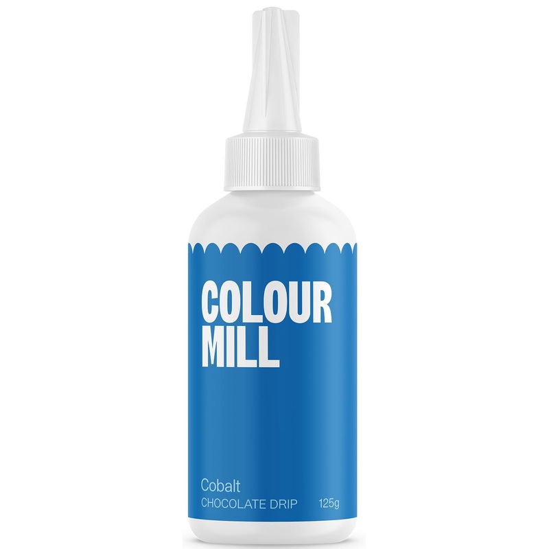 Colour Mill Chocolate Drip Easy-Melt Drizzle For Desserts, 125 Grams Cobalt