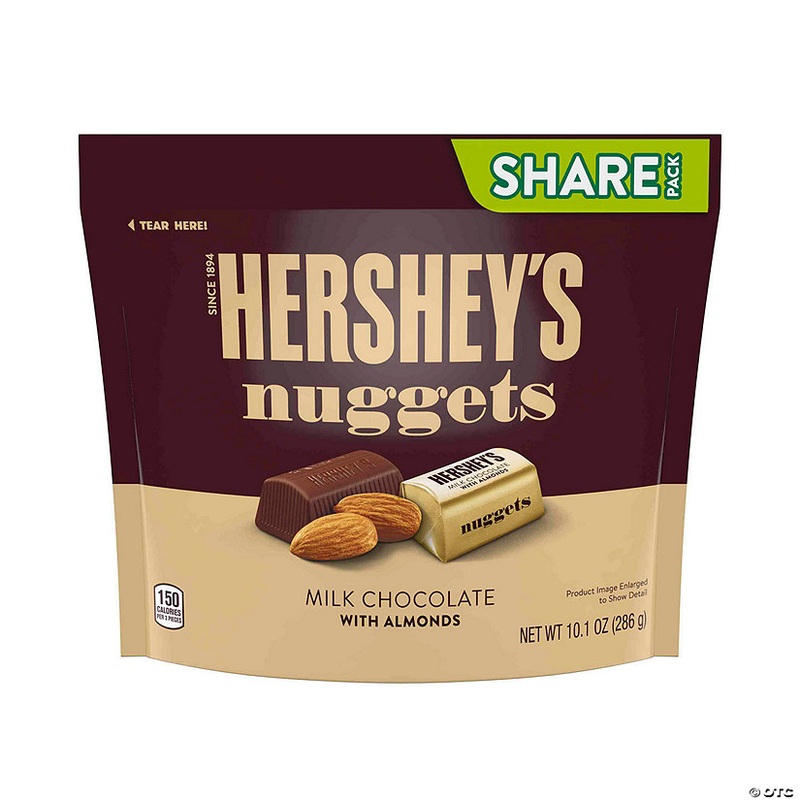 HERSHEY’S NUGGETS Milk Chocolate with Almonds Candy, 10.1 oz, 3 Pack