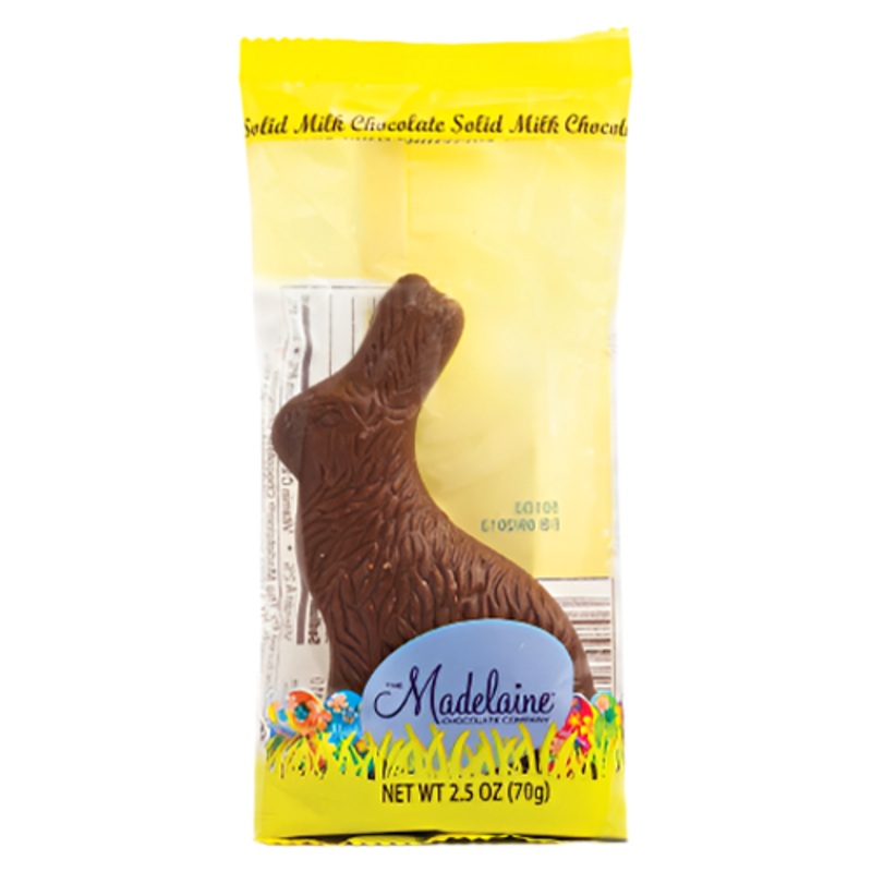 Madelaine Milk Chocolate Solid Sitting Rabbit 2.5 oz.