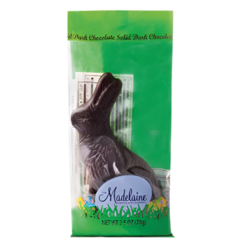 Madelaine Solid Dark Chocolate Sitting Rabbit 2.5 oz.