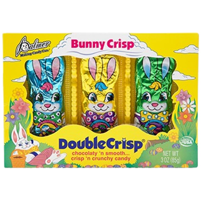 Palmer Bunny Crisp 3 Count Foil Wrapped Bunny 3 oz. Box