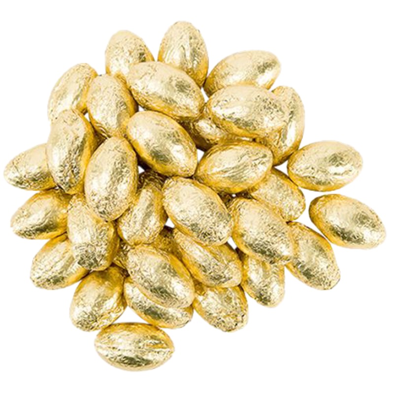 Palmer Gold Foiled Chocolate Flavored Eggs – 3 LB Bulk Bag