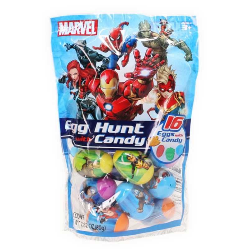 Plastic Eggs filled with Candy – 16 Piece Bag (Frozen II, Nickelodeon, Disney, Marvel)
