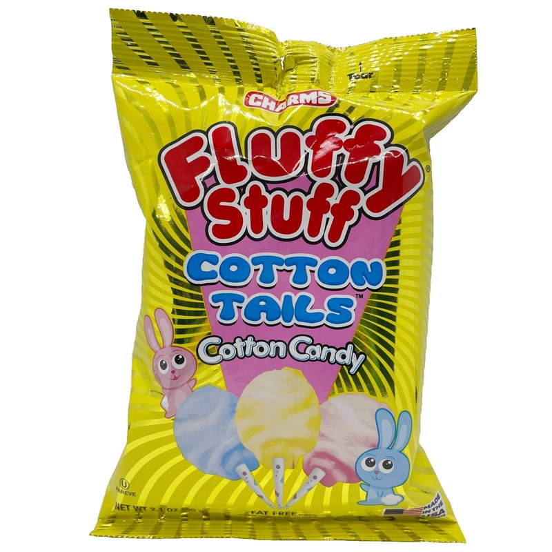 Charms Fluffy Stuff Cotton Tails Cotton Candy – 2.1-oz. Bag