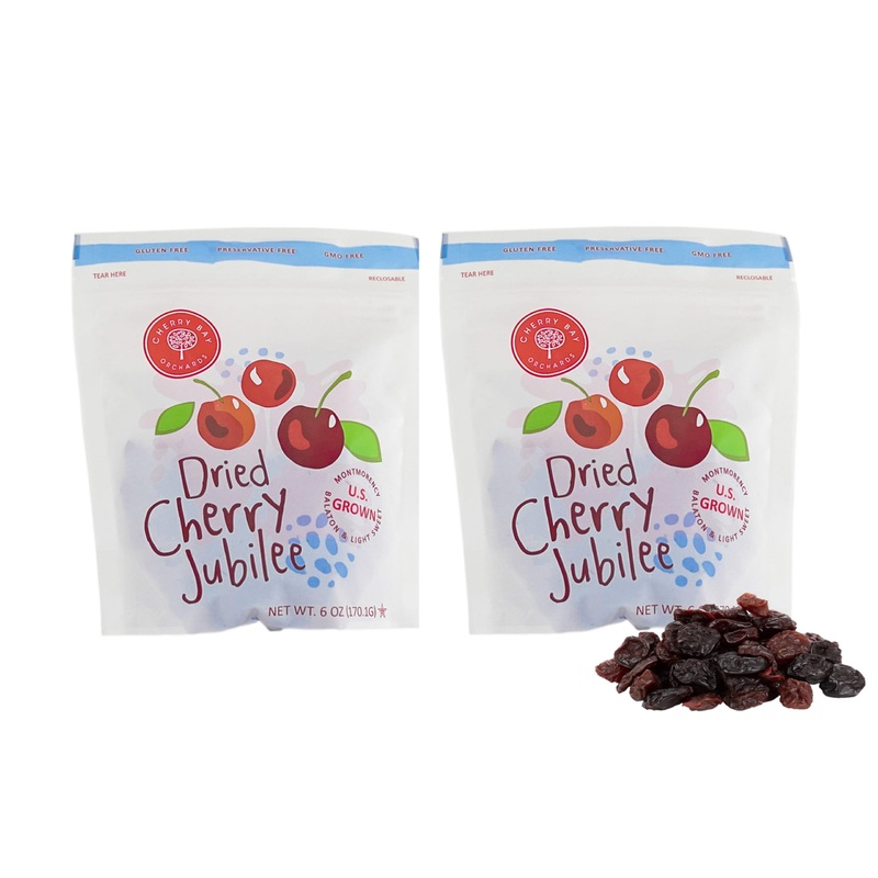 Cherry Bay Orchards Dried Cherry Mix – Pack Of Two 6Oz Bags (Total 12Oz) – Includes Montmorency, Balaton And Light Sweet Cherrie