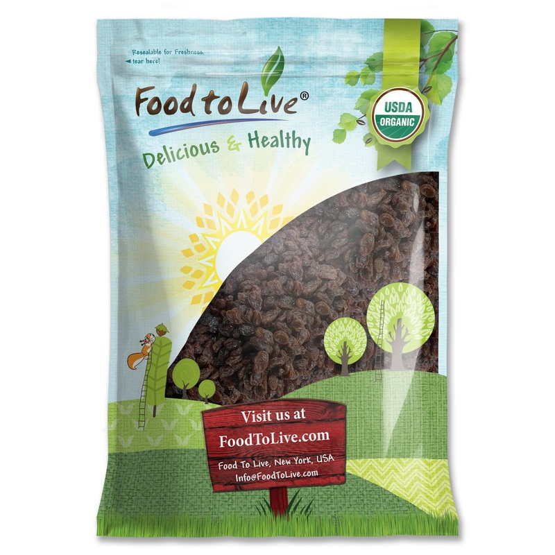 Food To Live California Organic Raisins, 12 Pounds – Thompson Seedless Select, Sun-Dried, Non-Gmo, Kosher, Unsulphured, Bulk, No