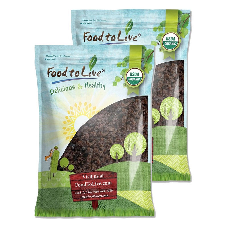 Food To Live California Organic Raisins, 16 Pounds – Thompson Seedless Select, Sun-Dried, Non-Gmo, Kosher, Unsulphured, Bulk, No