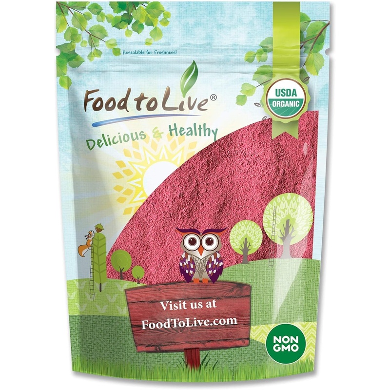 Food To Live Organic Raspberry Powder, 8 Ounces – Non-Gmo, Raw, Vegan Superfood, Bulk, Rich In Essential Amino Acids, Fatty Acid