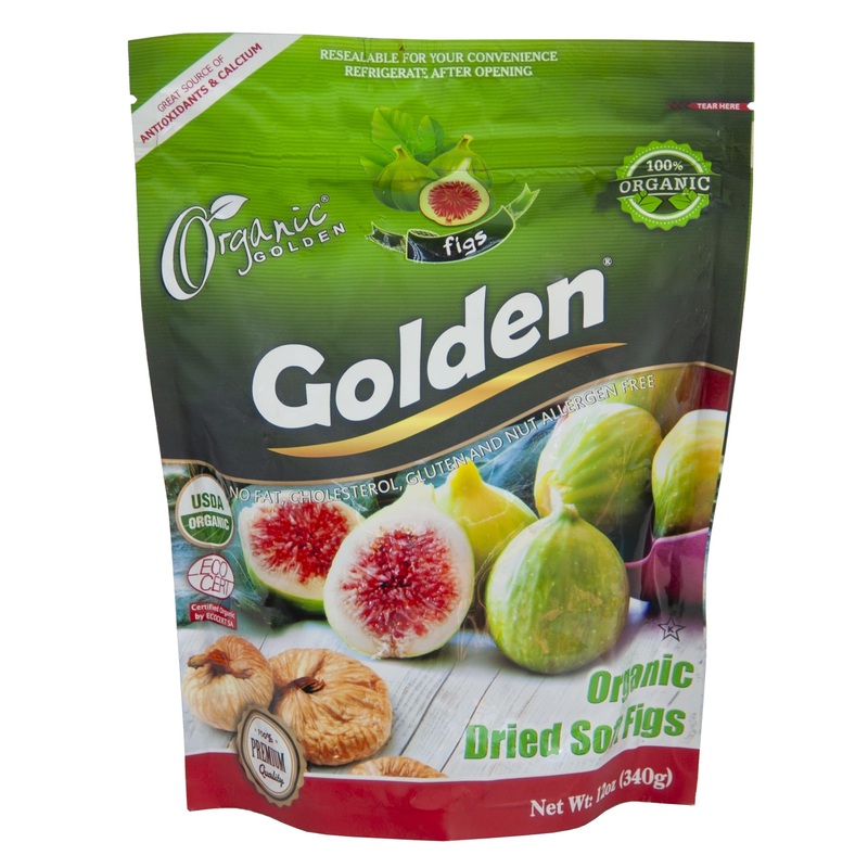 Golden Organic Soft Dried Figs – 12 Oz (340 G), Great Source Of Fruit Snack For Adults And Kids, Completely Free From Nuts, Glut