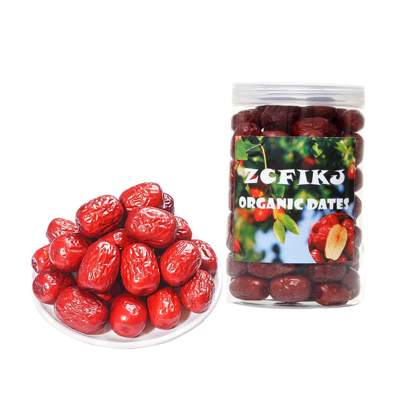 Jujube Dates,Naturally Sweet Fruit Snack,Chinese Red Dates/Dried Red Date Jujubes Net Weight 14 Oz/Barrel Jujube All-Natural Non