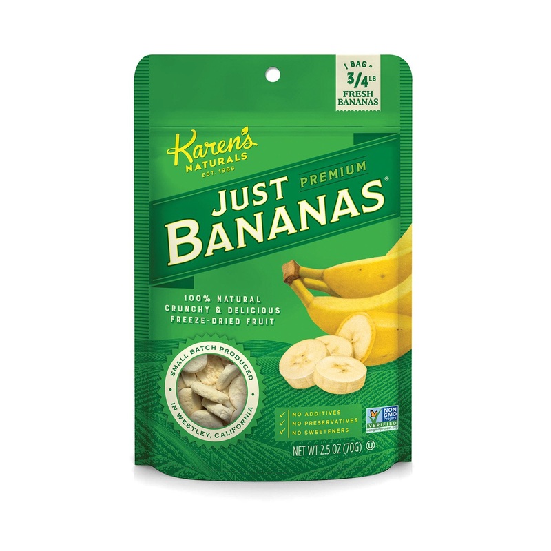 Karen’S Naturals Just Bananas, 2.5 Ounce Pouch (Packaging May Vary) All Natural Freeze-Dried Fruits & Vegetables, No Additives O