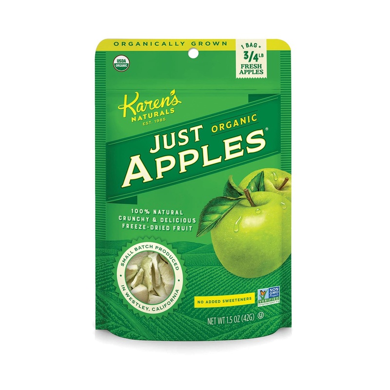 Karen’S Naturals Organic Just Apples, 1.5 Ounce Pouch (Packaging May Vary) Organic All Natural Freeze-Dried Fruits & Vegetables,