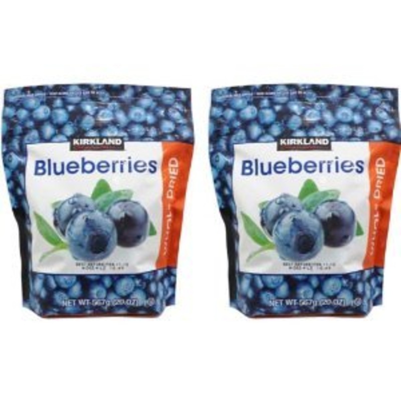 Kirkland Signature Whole Dried Blueberries 20 Oz Bag, 2-Pack