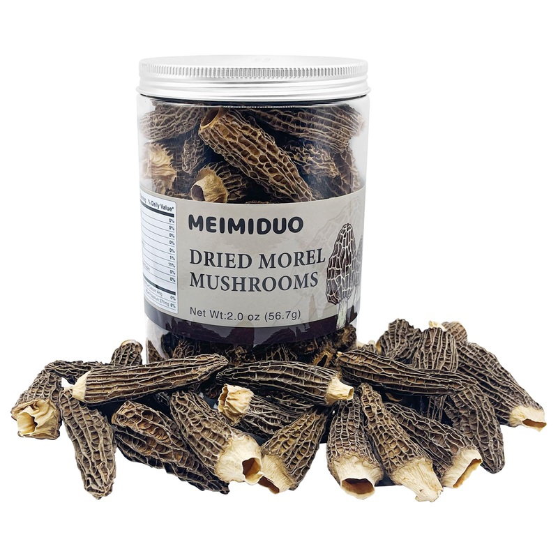 Meimiduo 2 Oz(56.7G) Grade Aaa Dried Morel Mushrooms (Morchella Conica) For Cooking, Ketone Friendly, Gluten-Free, Fat-Free, Sug