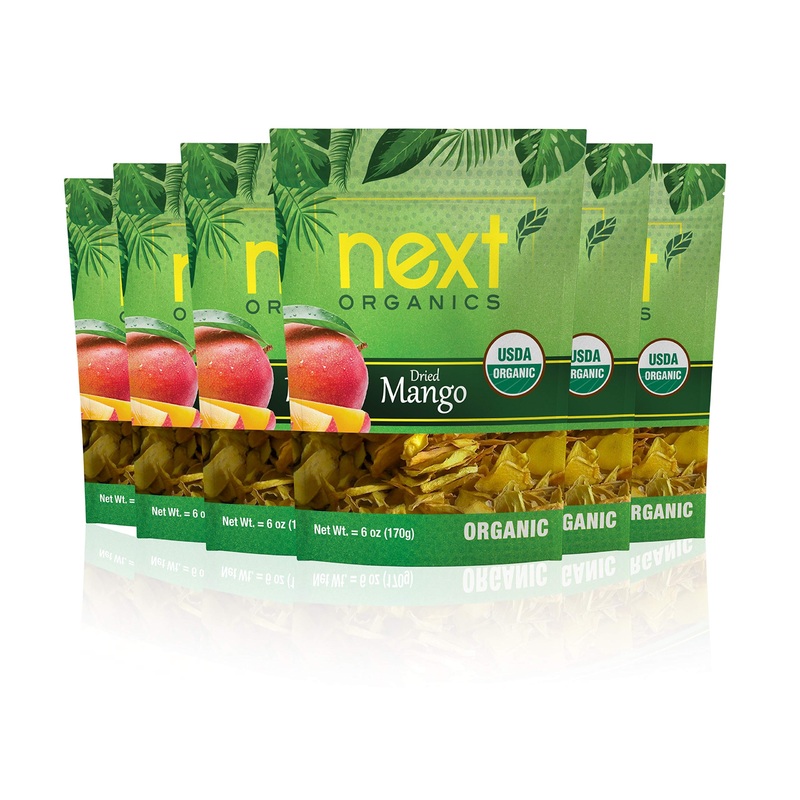 Next Organics Dried Mango, 6 Oz Bag (Pack Of 6)