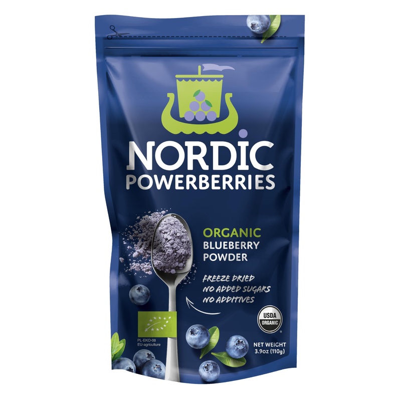 Nordic Organic Wild Blueberry Powder- Freeze Dried Blueberry Powder Perfect For Smoothie, Breakfast, Yogurt And More- No Added S
