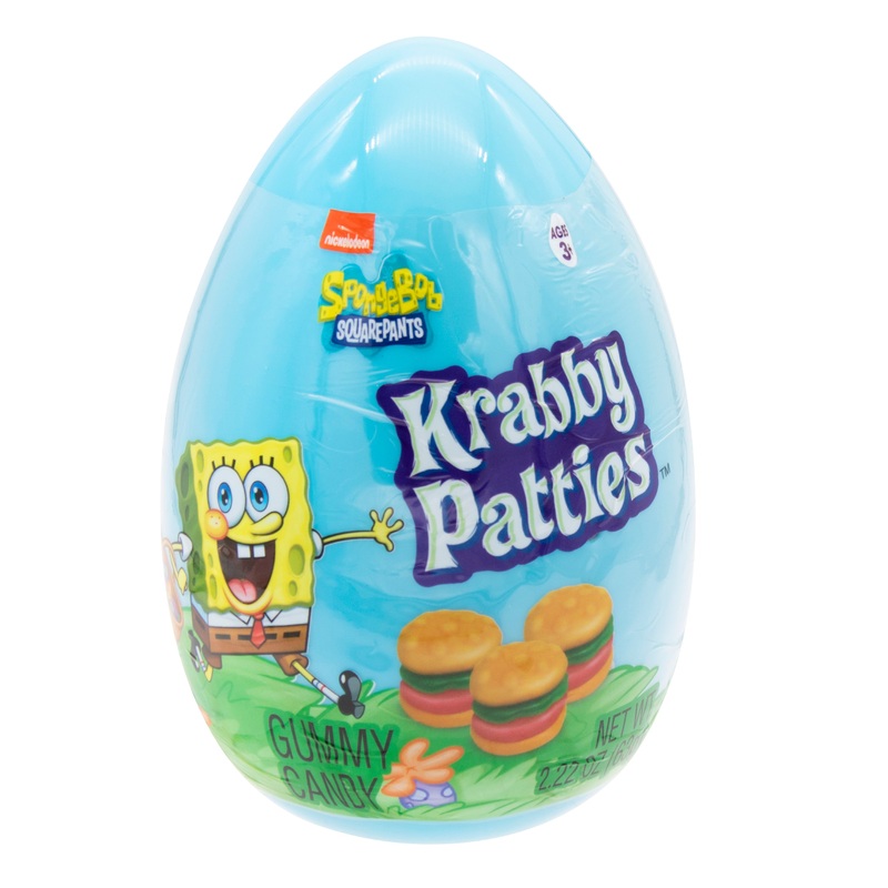 Spongebob Krabby Patties Giant Plastic Egg 2.22 oz.