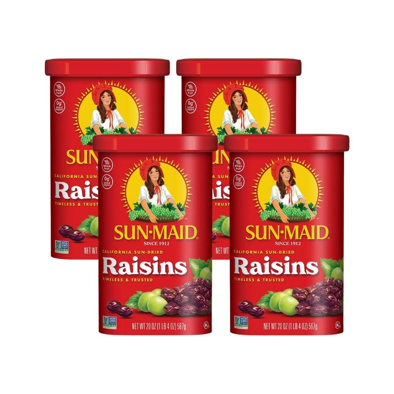 Sun-Maid Raisins Canister 20 Oz (Pack Of 4)