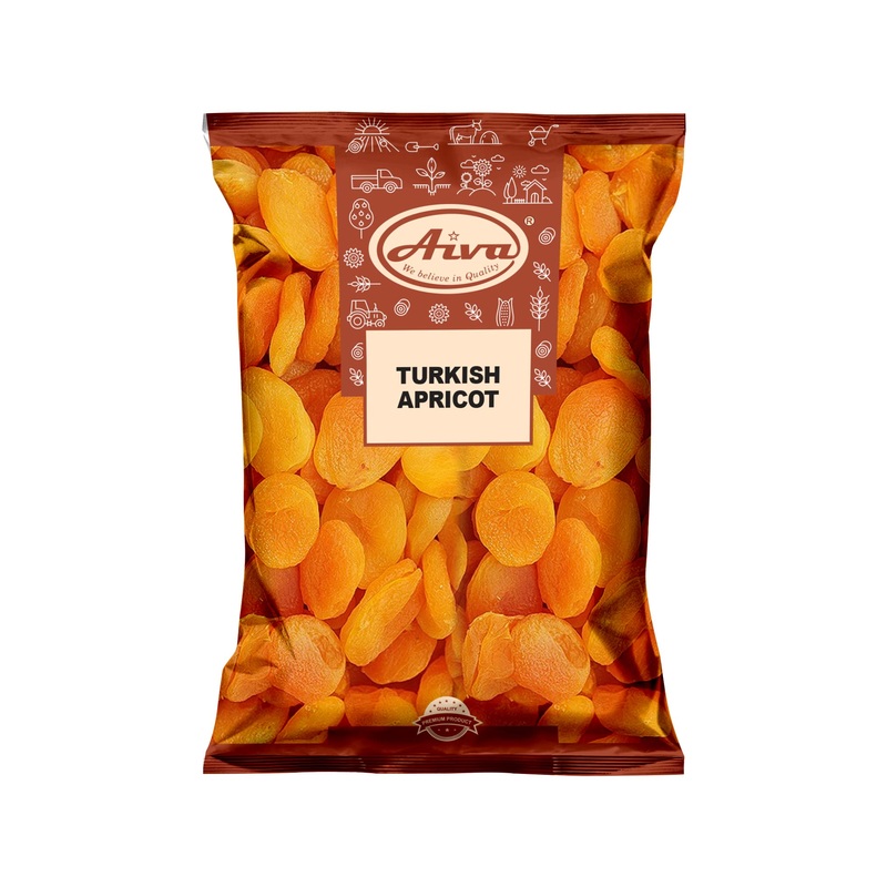 Aiva Turkish Apricot Large – 4 Lb Bulk Bag, Premium Dried Apricots For Snacking & Baking