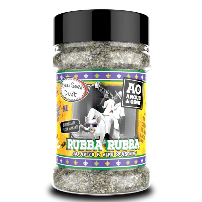 Angus & Oink | Rubba Rubba Jalapeno & Herb Seasoning | Authentic Creole And Cajun Flavours | Perfect For Shrimp, Pork, Fish, & C