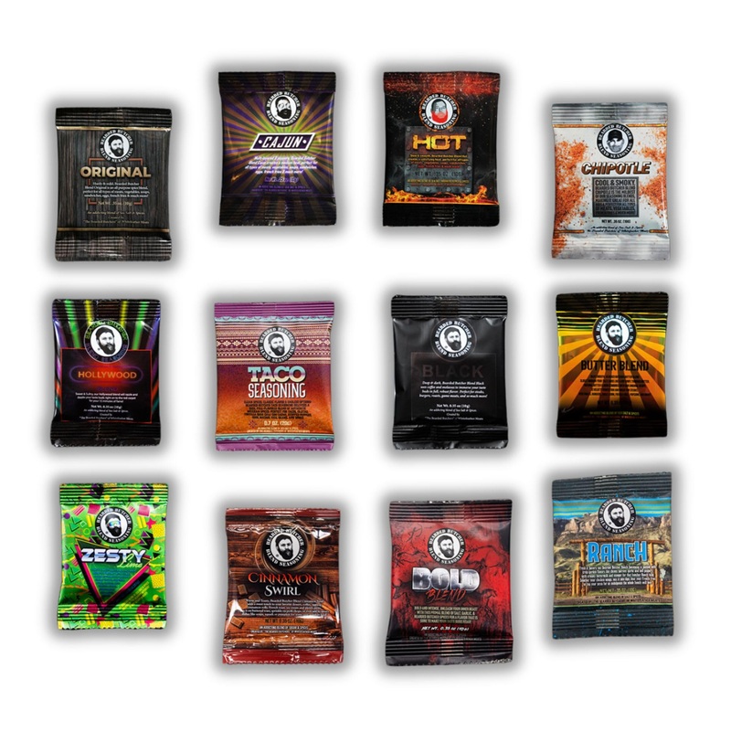 Bearded Butchers Blend 12-Pack Travel Size Seasoning Sampler, 10-20G – Great Gift Idea! Includes All Bearded Butchers Flavors Sa