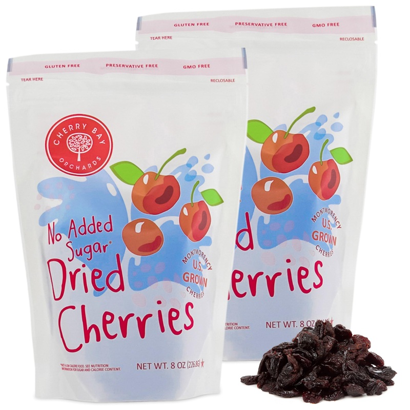 Cherry Bay Orchards – Dried Montmorency Tart Cherries – No Added Sugar – (Pack Of Two 8Oz Bags (1Lb) -100% Domestic, Natural, Ko