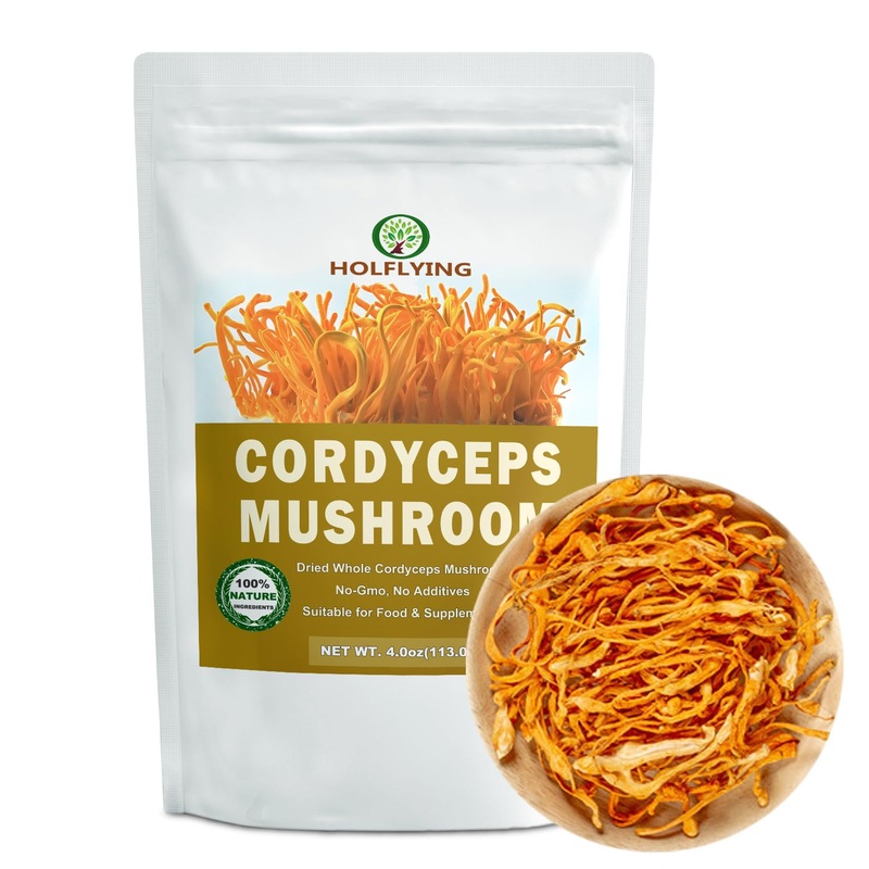 Dried Whole Cordyceps Mushroom – 4.0 Oz, All-Natural Cordyceps For Immunity, Health, And Vegan Recipes, No Additives, No Gmo