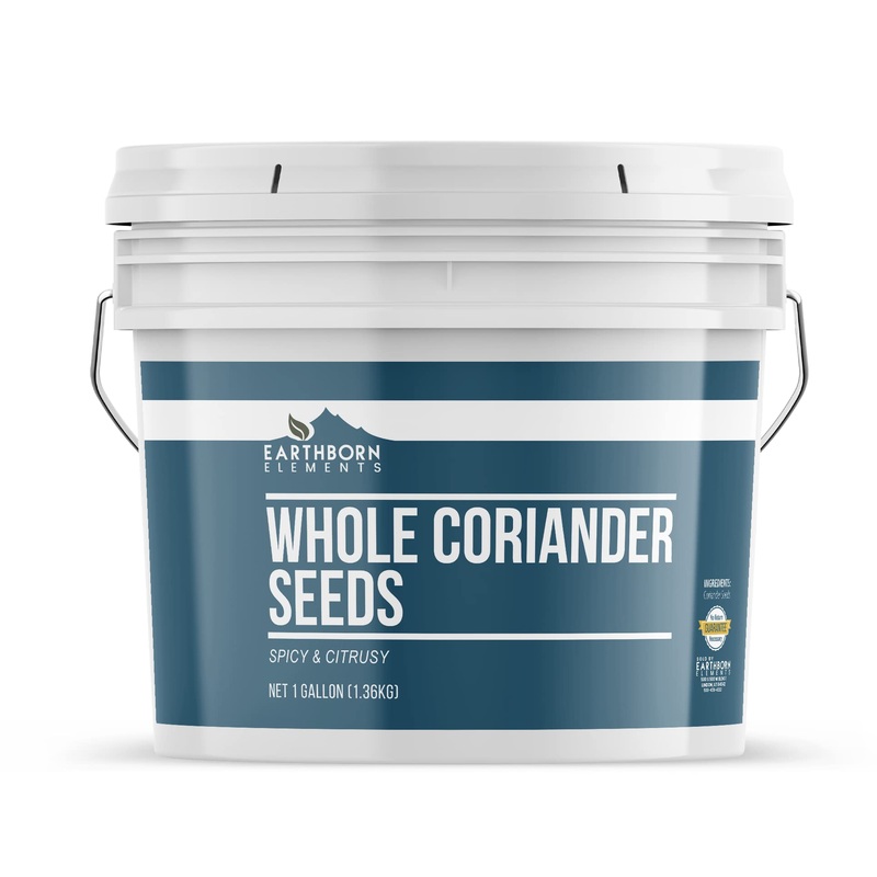 Earthborn Elements Whole Coriander Seeds 1 Gallon Bucket, Pickling & Meat Rubs, Spicy & Citrusy