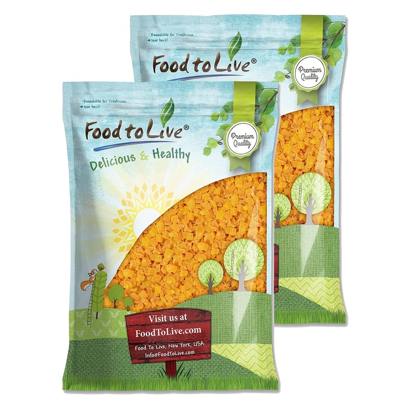 Food To Live Dried Diced Mango, 15 Pounds Sweetened, Unsulfured, Sulfite Free Chunks, No Added Color, No Artificial Flavors, Kos