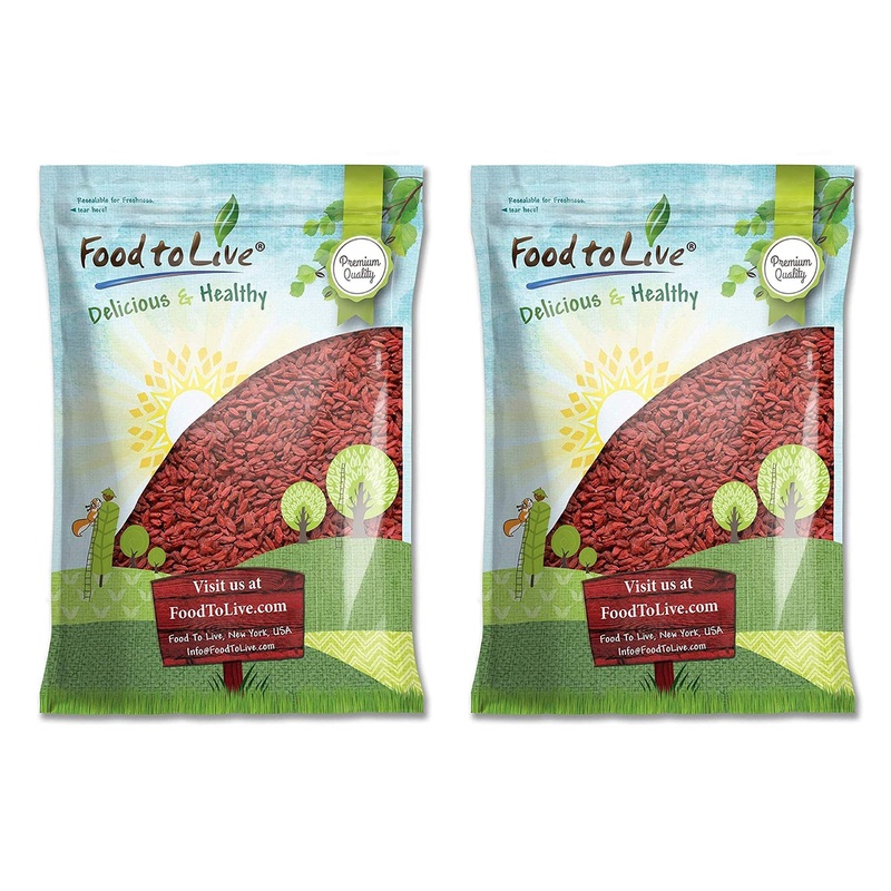 Food To Live Goji Berries, 12 Pounds – Sun-Dried, Large And Juicy, Unsweetened, Vegan, Bulk. High In Iron, Vitamins A, And C. Fr