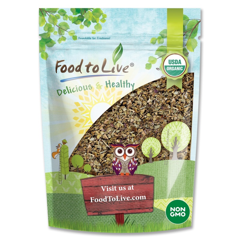 Food To Live – Organic Basil Leaves, 4 Ounces – Dried & Cut. Great For Pizzas, Pesto, Soups, Sauces, Salads And Herbal Tea. Non-