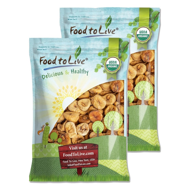 Food To Live Organic Turkish Smyrna Figs, 16 Pounds – Non-Gmo, Sun-Dried, Unsulfured, No Added Sugar, Kosher, Vegan, Bulk