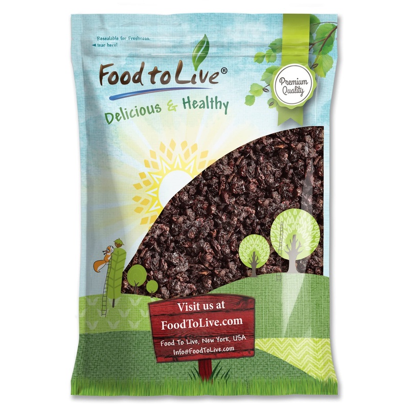Food To Live Sun-Dried Dark Sweet Cherries, 8 Pounds – Unsweetened Whole Raw Pitted Fruits, Unsulfured, No Added Oil, Sugar Or P