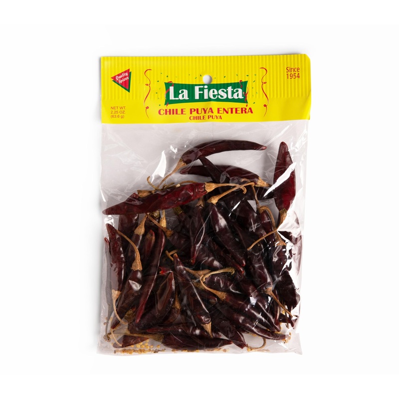 La Fiesta Puya Dried Whole Chile Pods, 2.25 Oz Bag – Bright, Spicy Flavor For Salsas, Adobos, And Stews – Authentic Flavor – Tru