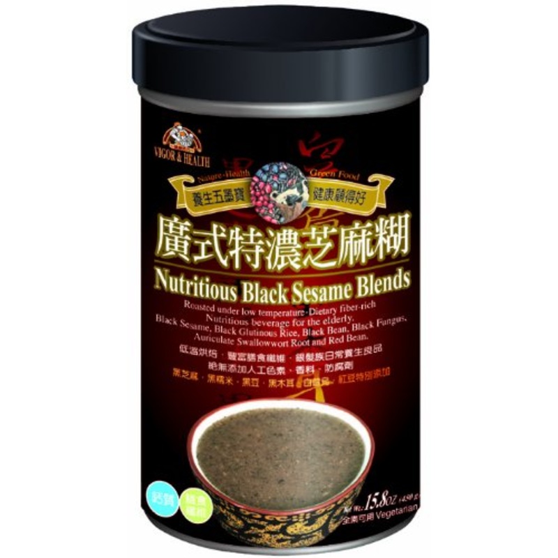 Natural Nutritious Black Sesame Blends (450G/15.8Oz/Tin) By Vigor & Health