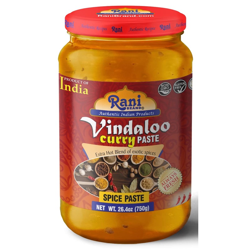 Rani Vindaloo Curry Cooking Spice Paste, Hot! 26.5Oz (750G) Glass Jar ~ No Colors | All Natural | Non-Gmo | Vegan | Gluten Free