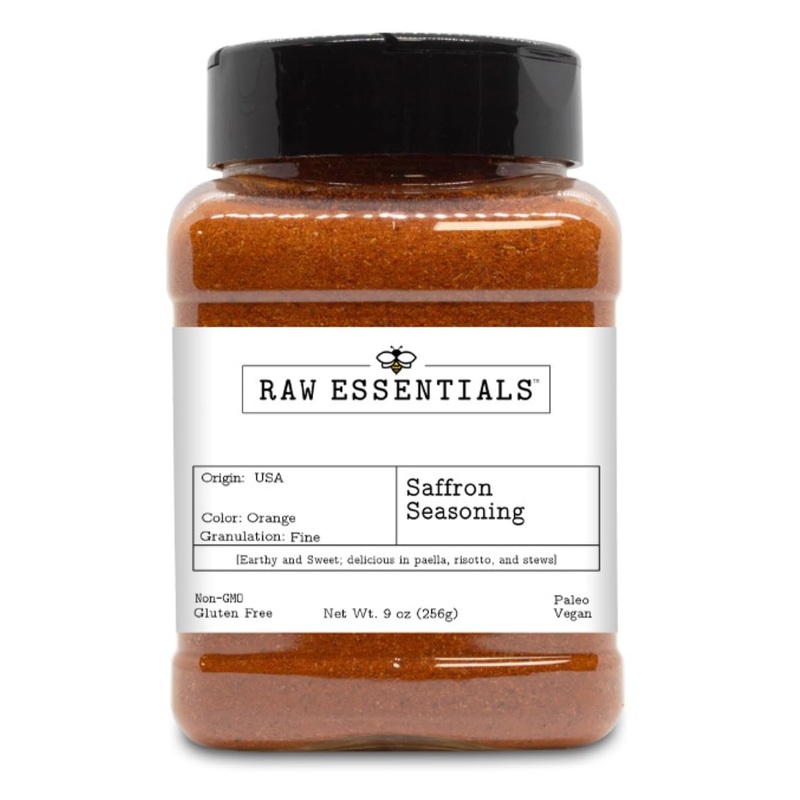 Raw Essentials Saffron Seasoning – Earthy And Sweet – Delicious In Paella, Risotto, And Stews – Luxurious Seasoning That Is Non