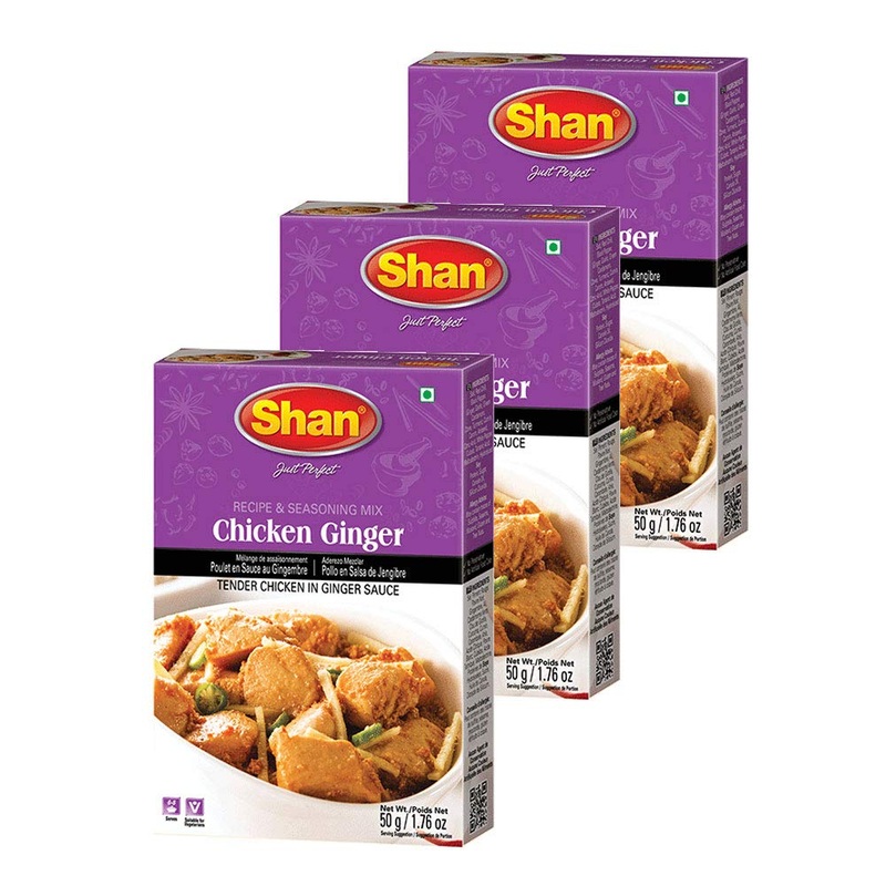 Shan Chicken Ginger Recipe & Seasoning Mix 1.76 Oz (50G) – Spice Powder For Tender Chicken In Ginger Sauce – Perfect For Chicken