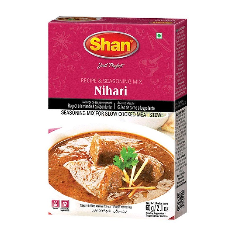 Shan – Nihari Masala Seasoning Mix (60G) – Spice Packets For Slow Cooked Meat Stew