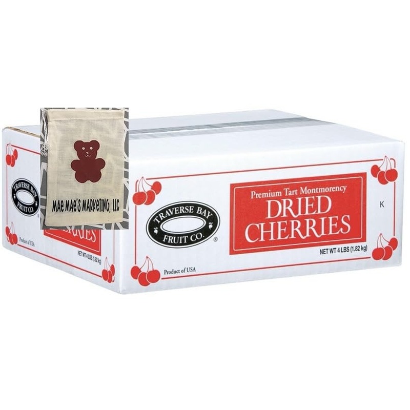 Traverse Bay Fruit Co. Premium Tart Montmorency Dried Cherries, 4 Lbs. – Mae Mae’S Marketing, Llc Bundle