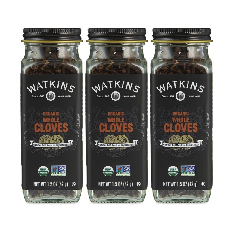 Watkins Gourmet Organic Spice Jar, Whole Cloves, 1.5 Oz. Bottle, 3-Pack