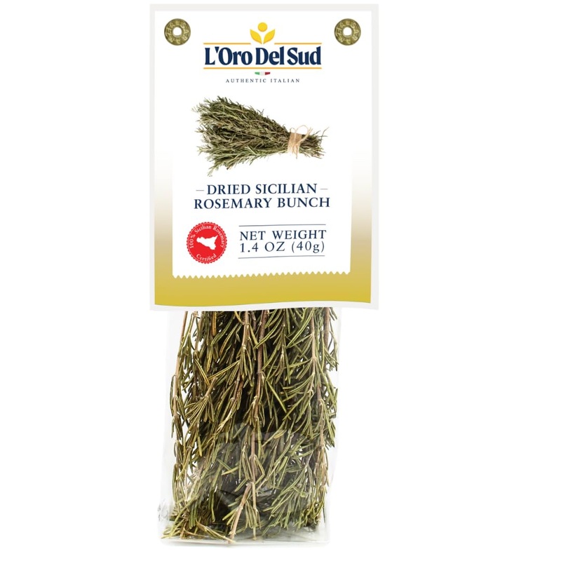 Whole Rosemary Bunch, 1.4 Oz (40 G), Rosemary Stems, Fresh Grown In The Mountains Of Sicily, Italian, Sicilian Dried Rosemary Le