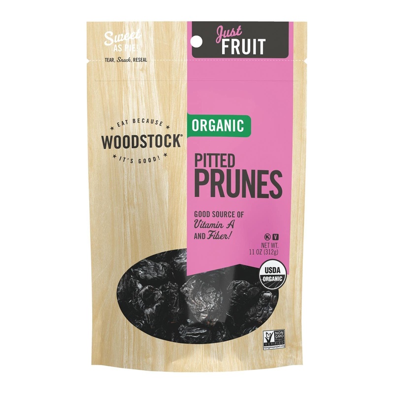 Woodstock Organic California Prunes – Pitted – Case Of 8 – 11 Oz.