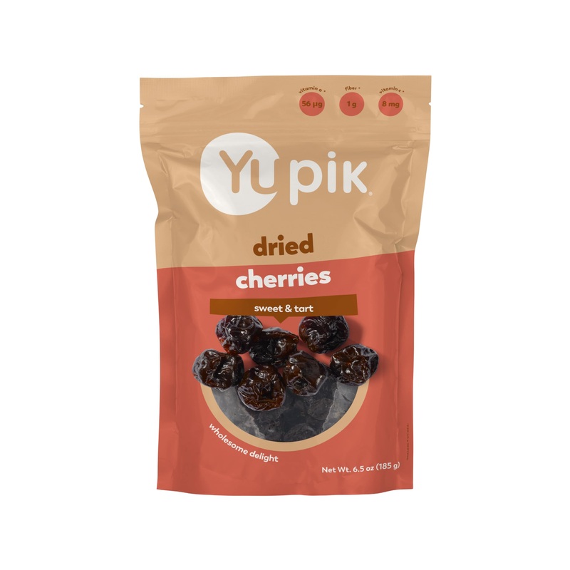 Yupik Dried Cherries, 6.5 Oz, Gluten-Free, Kosher, Dried Fruits, Tart & Sweet Whole Cherries, Pitted, Healthy Snacks, Source Of