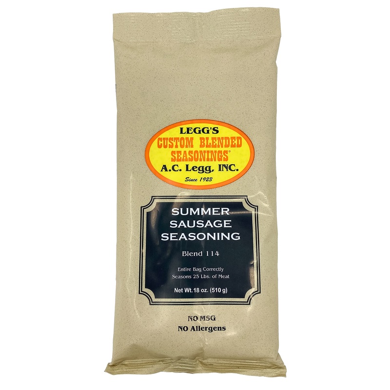 A.C. Legg Blend 114 Summer Sausage Seasoning, 18 Ounce – With Cure