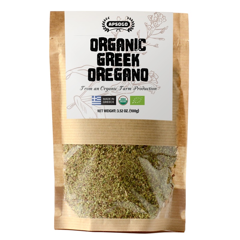 Apsogo Oregano – Organic Dried Oregano Produced In Greece – Premium Quality & Excellent Taste (3.52Oz (Pack Of 1))