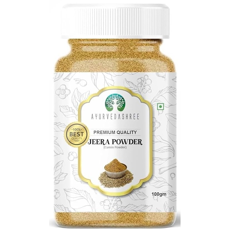 Ayurvedashree Cumin Seed Powder (Jeera Powder) Spice 100G, All Natural | 100% Pure | Non-Gmo | Vegan | Indian Origin