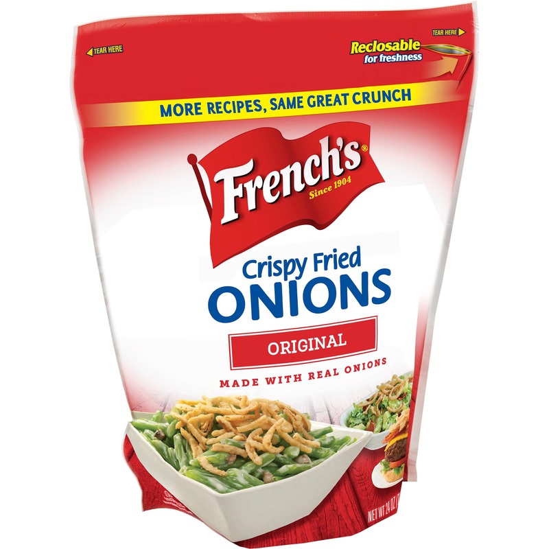 French’S Original Crispy Fried Onions, 24 Oz – One 24 Ounce Bag Of Crunchy Fried Onions To Sprinkle On Salads, Potatoes, Chicken